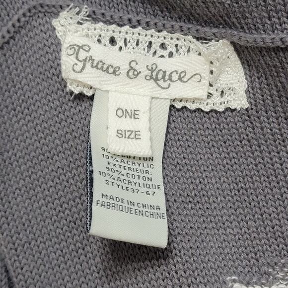 Textured Gray Loop Scarf - Picture 5 of 6